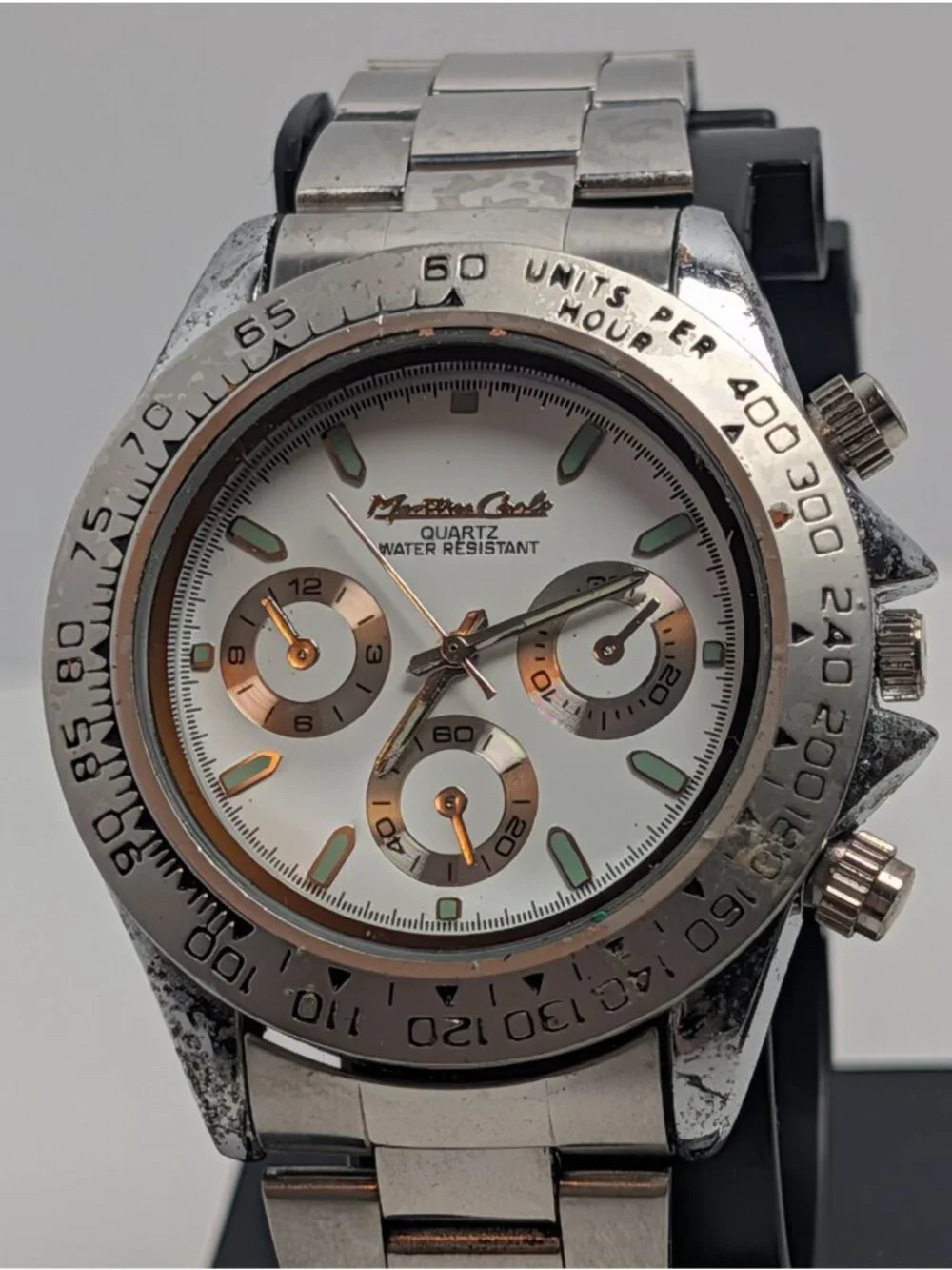Montres Carlo 3005B Stainless Steel - Water Resistant Watch Needs Battery
